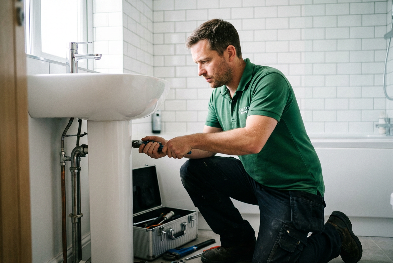 Profesionāls santehniķis darbā Purvciemā - santehnikas pakalpojumi Rīgā